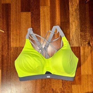 VSX Lime Green and Gray Sports Bra